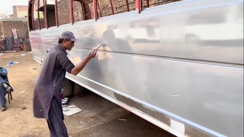 Look at the skill of the Indians in building this bus.