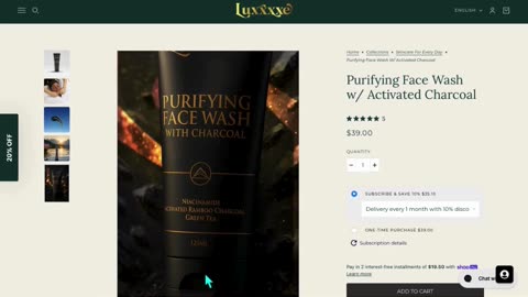 Purifying Face Wash w/ Activated Charcoal