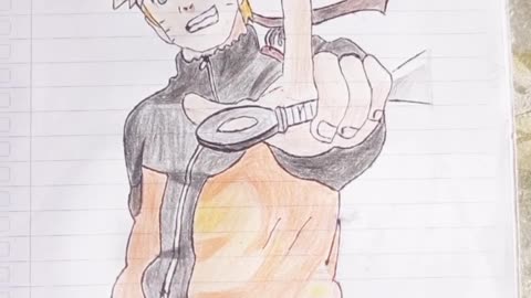 Drawing Uzumaki Naruto from konohagakure