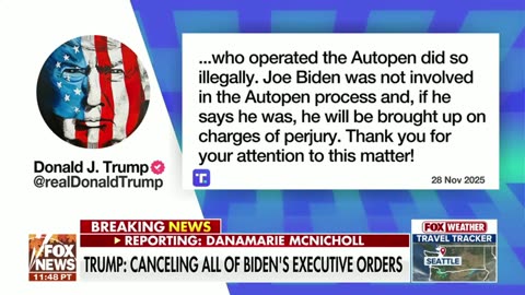 Trump to Void All Official Documents Signed with Biden's Autopen