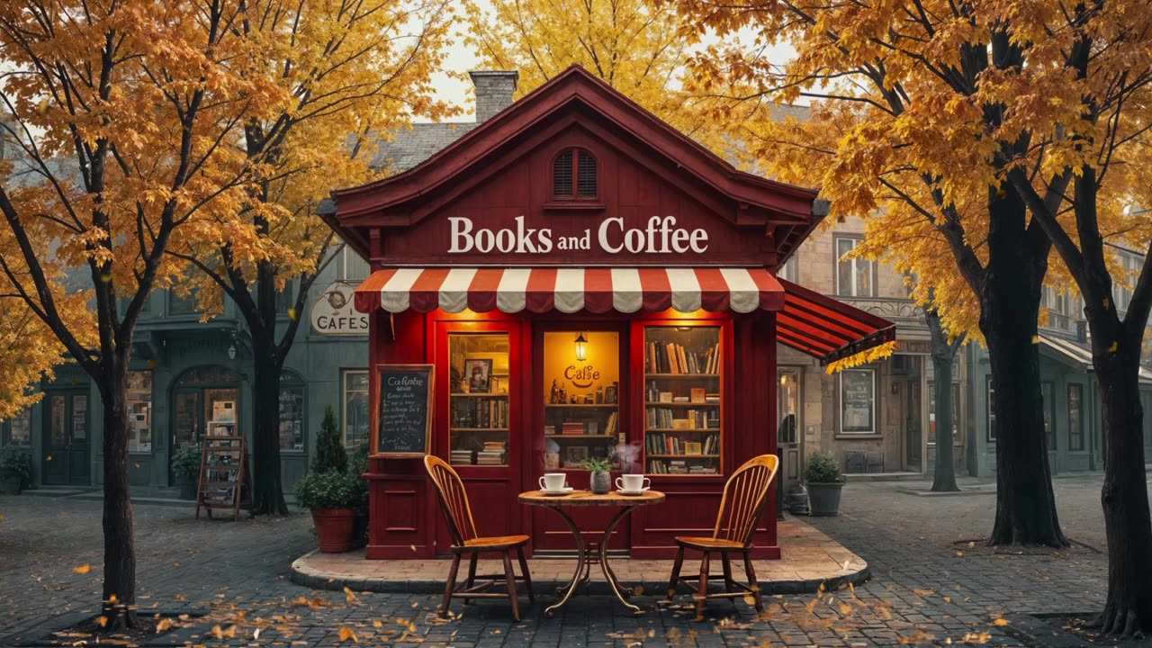 🍁 Books & Coffee Jazz – Warm Autumn Smooth Jazz for Work, Study, or Relaxing ☕