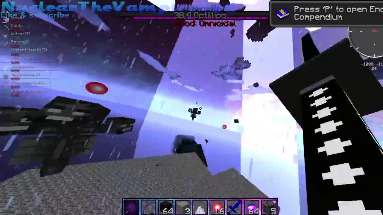 Minecraft witherzilla kills a spider