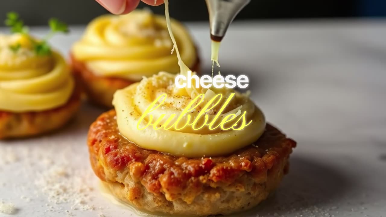 “Smoked Wagyu Meatloaf Cupcakes with Torched Parmesan Potato Frosting 🔥”