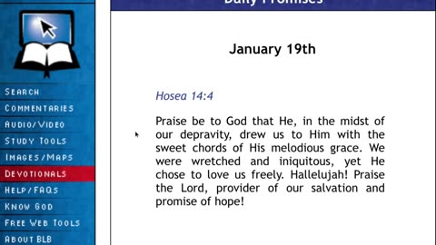 BLB Daily Promises January 19