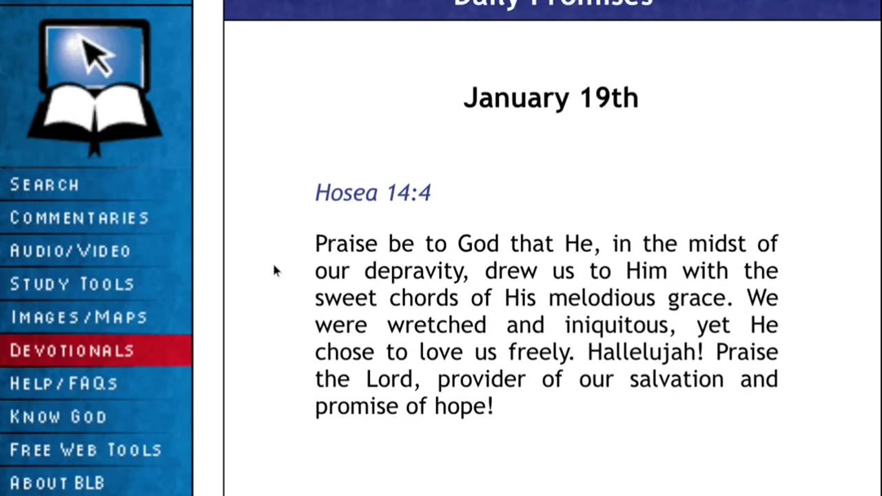 BLB Daily Promises January 19