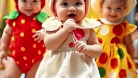 Adorable Baby Fashion Show Food-Themed Outfits That Will Melt Your Heart! 🍓🍰🍕