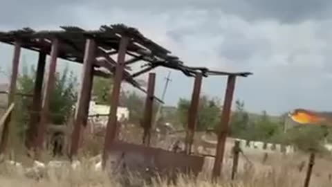Another angle of the already shot down Mi-8, which was hit by FPV drone. 