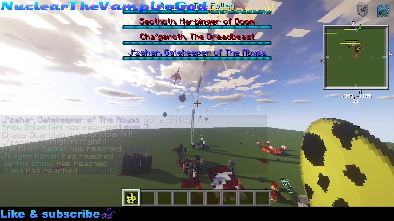 Minecraft Mob Battle Abyssalcraft bosses vs billcipher