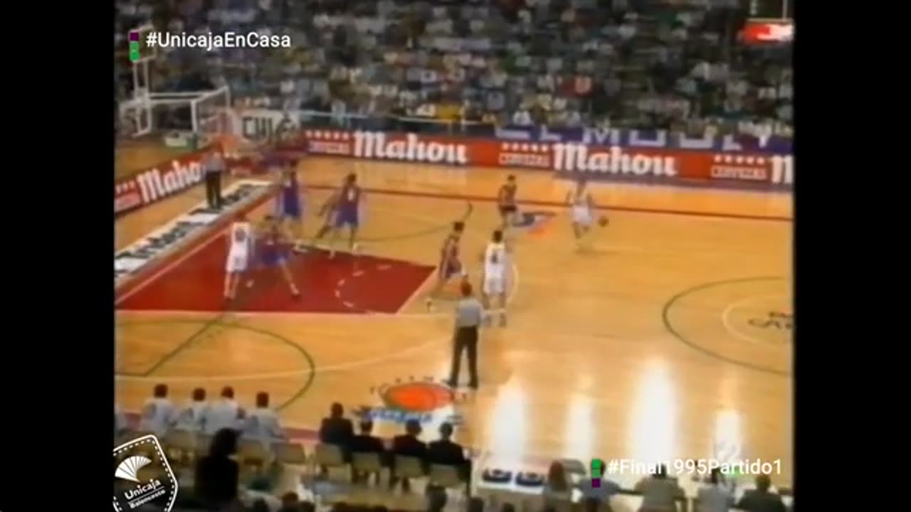 "Barcelona vs Unicaja Málaga" 1° PARTIDO PLAYOFFS FINAL LIGA ACB 1994/95 (12 de Mayo, 1995)