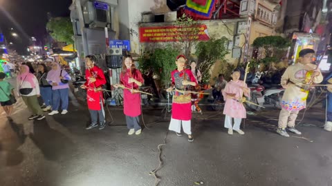 Eating chicken feet in Hanoi, Vietnam
