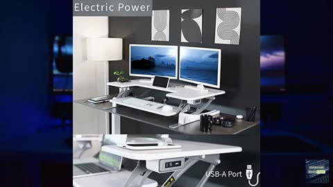 VIVO 42 inch Electric Height Adjustable Stand Up Desk Converter, VE Series