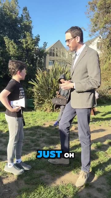 California State Sen. Scott Wiener holds anti-ICE walkout protest with children.