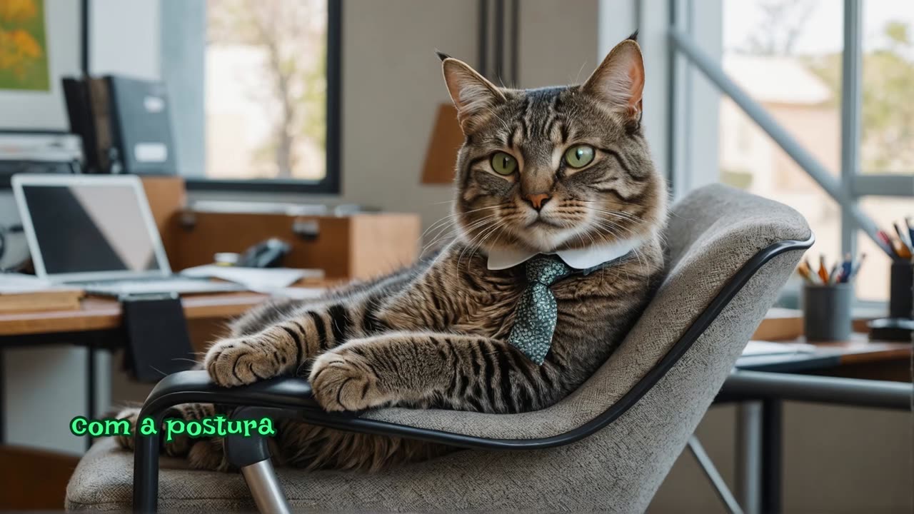 🐈 O Gato CEO e o Poder sem Esforço 🌟😺 Quem Manda Aqui? Gato ou Humano? 😼