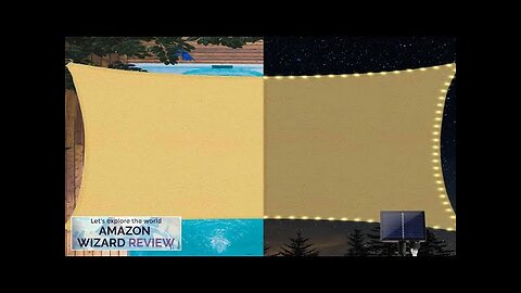 LED Shade Sail 10'x13' Sun Shades Outdoor patio Rectangle Heavy Duty Penetration Review