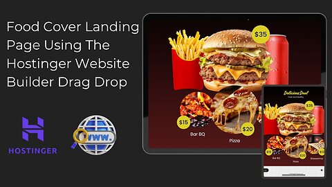 How to create a food flyer landing page using Hostinger Website Builder