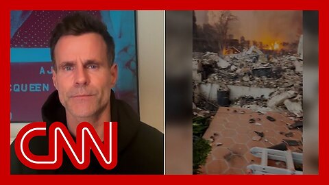 Actor documents 'gut-wrenching' return to what was left of his home
