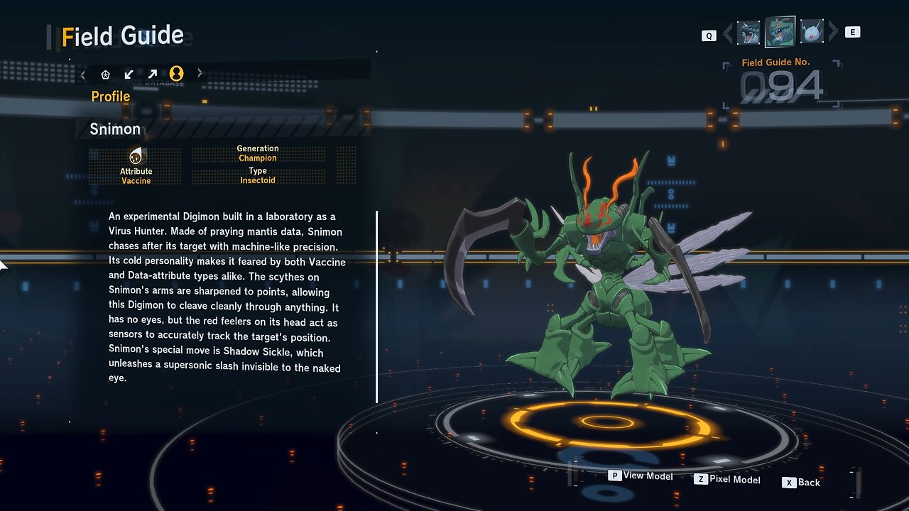 snimon all digivolution/de-digivolution/profile Digimon Story Time Stranger