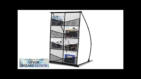 VEVOR Brochure Display Stand 4-Tier 8 Pockets Mesh Literature Display Holder Floor Review