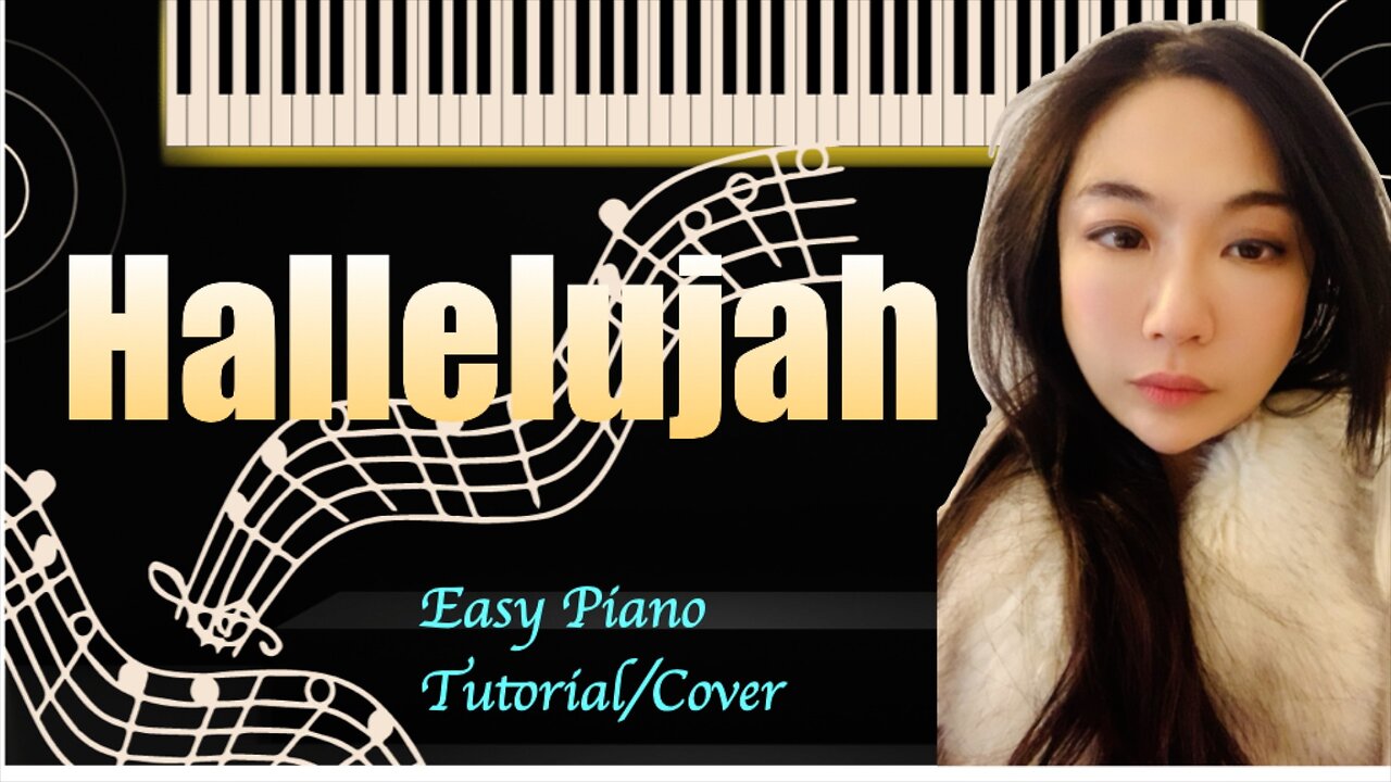 Hallelujah PIANO Easy Slow Short Tutorial