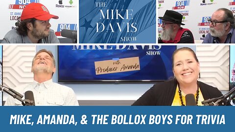 Mike Davis, Amanda, & The Bollox Boys in studio for the Insanity