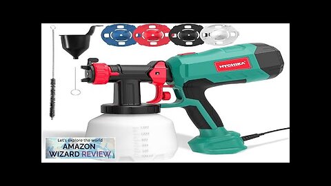 HYCHIKA Paint Sprayer 600W HVLP Electric Paint Sprayer 1200ML Tank 4 Nozzles Review