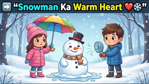 Snowman Ka Warm Heart ⛄❤️ | Cute Winter Story + Science | Learn Toons Hindi