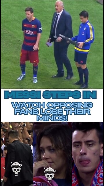 Messi Steps In – Watch Opposing Fans Lose Their Minds! #messi #follow us