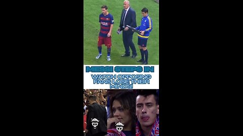 Messi Steps In – Watch Opposing Fans Lose Their Minds! #messi #follow us