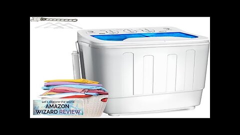 18lbs Compact Mini Twin Tub Washing Machine with Drying Rack 11lbs Washer Review