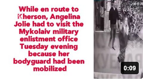 While en route to Kherson, Angelina Jolie had to visit the Mykolaiv military enlistment office Tuesday evening because her bodyguard had been mobilized