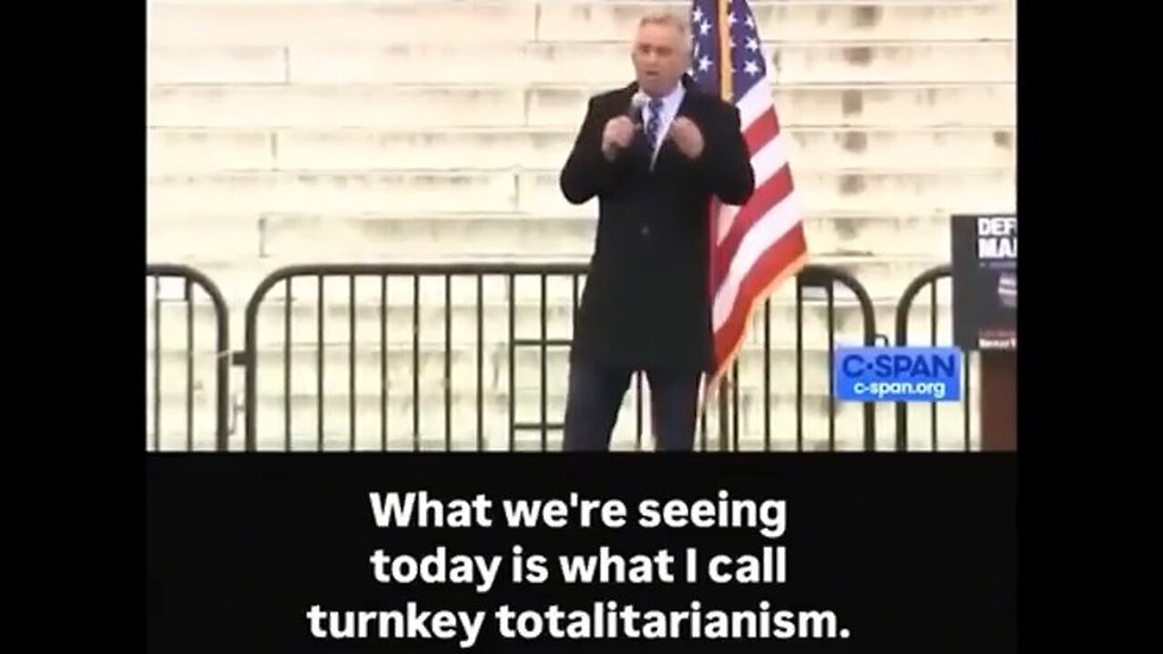 Powerful Speech against Totalitarian AI NWO by RFK Jr. (Suspected AI-NWO, Satellite-Hoax Gatekeeper)