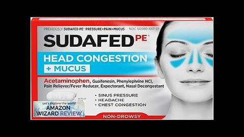 Sudafed PE Head Congestion + Mucus Tablets for Sinus Pressure Pain Review