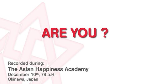 Maitreya Rael: ARE YOU ? (78-12-10) - part 1 of 8