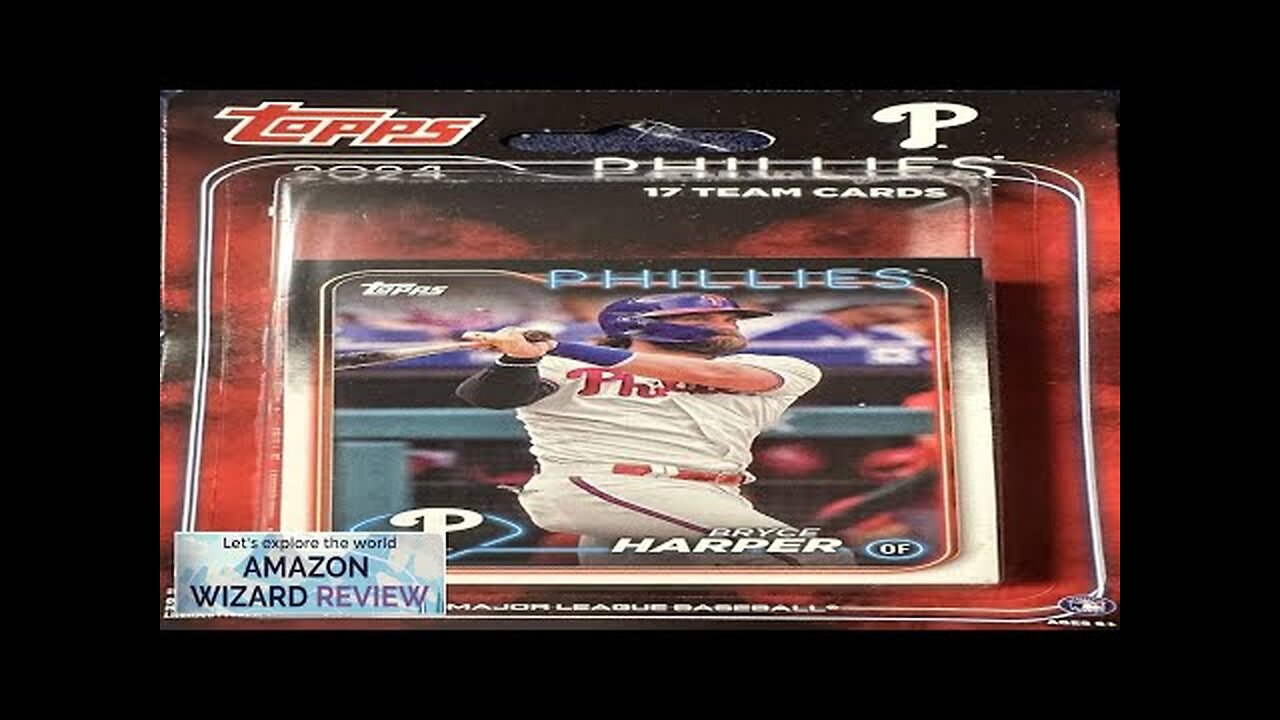 Topps Philadelphia Phillies 2024 Factory Sealed 17 Card Team Set Featuring Review