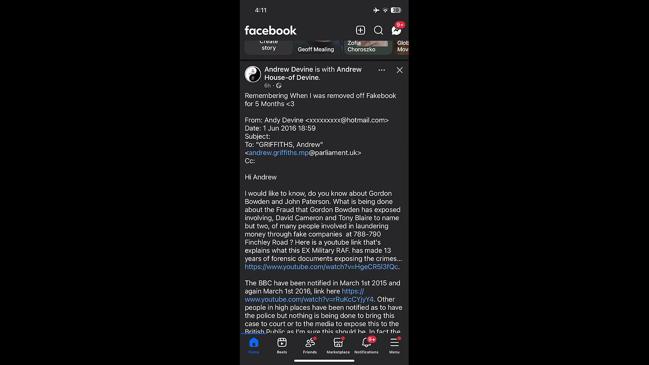 Andrew Devine : Facebook