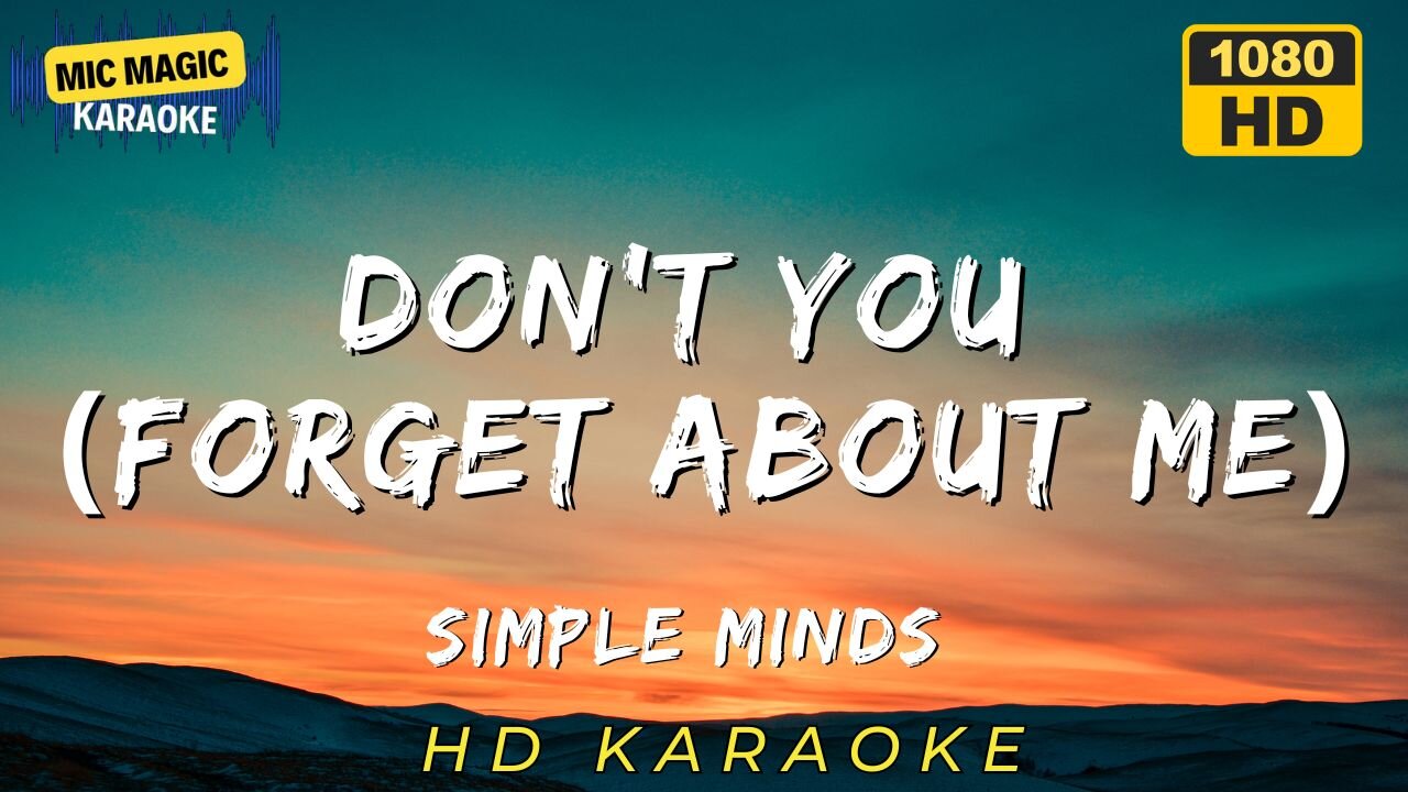 DON'T YOU (FORGET ABOUT ME) - SIMPLE MINDS - KARAOKE