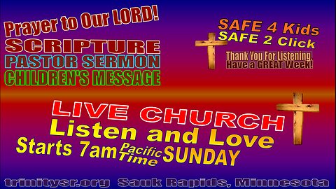 20250928 September 28th LIVE STREAM Church Service Trinity Lutheran Sauk Rapids MN Safe For Children