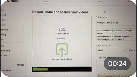 Am Uploading This (15) Hour Music to Rumble 15:00:00