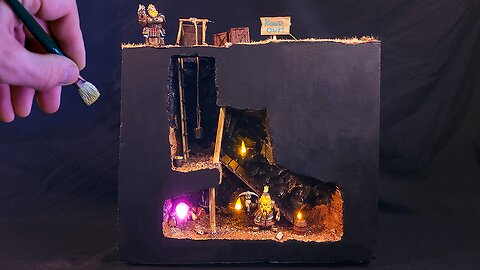 D&D Diorama — Buried Treasure Revealed (Glowing Ore Tutorial)