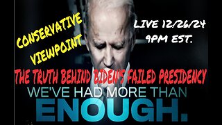 THE TRUTH BEHIND JOE BIDEN'S FAILED PRESIDENCY!! TONIGHT, LIVE AT 9PM EST.