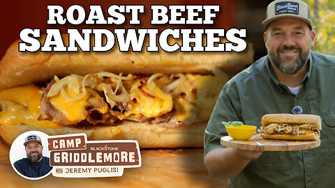 Roast Beef Sandwiches on the Blackstone Camping Griddles