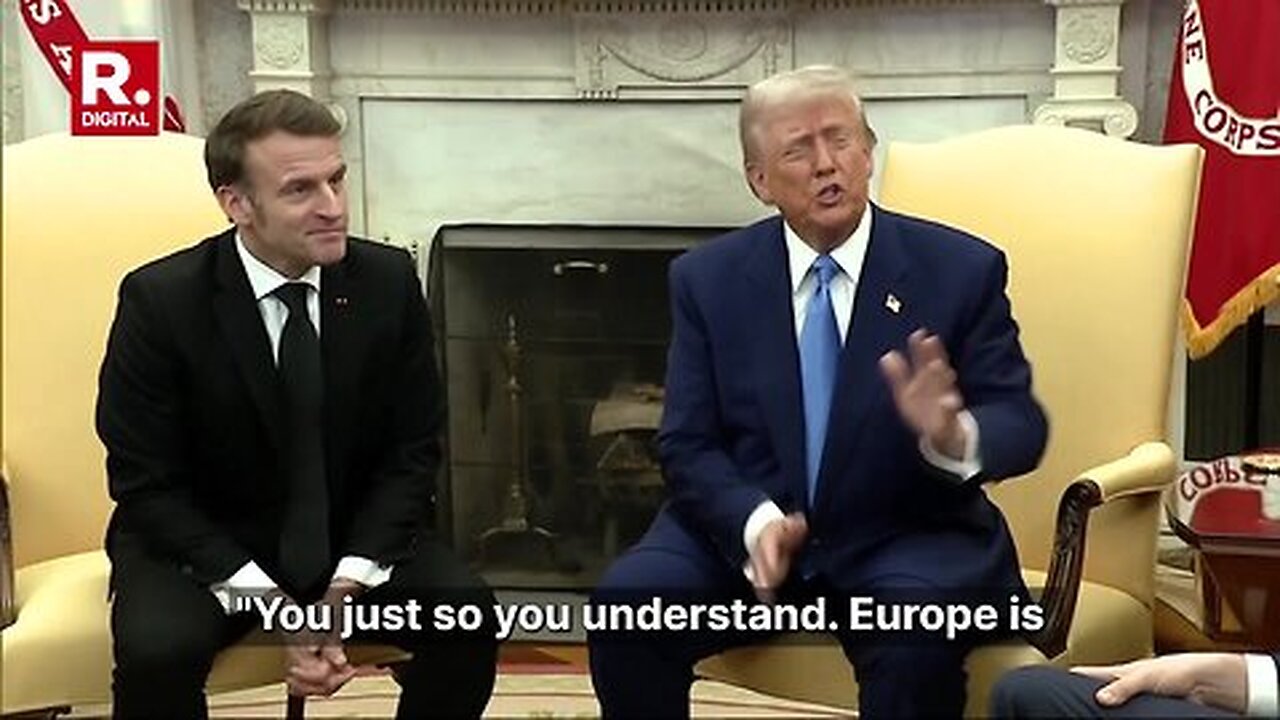 US President Trump Fact Checked By French President Macron On Ukraine Funding _ Trump-Macron Meeting