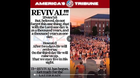 The REVIVAL has arrived! Prepare for the LATTER RAIN!