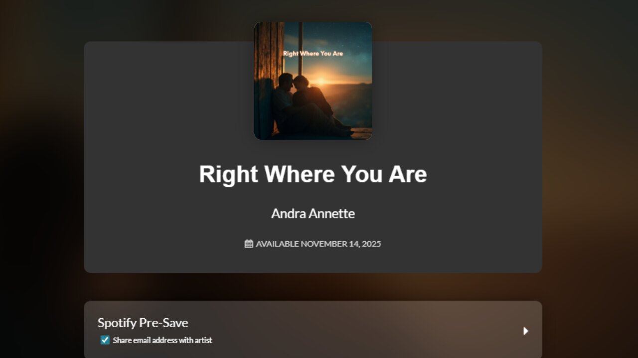 Right Where You Are