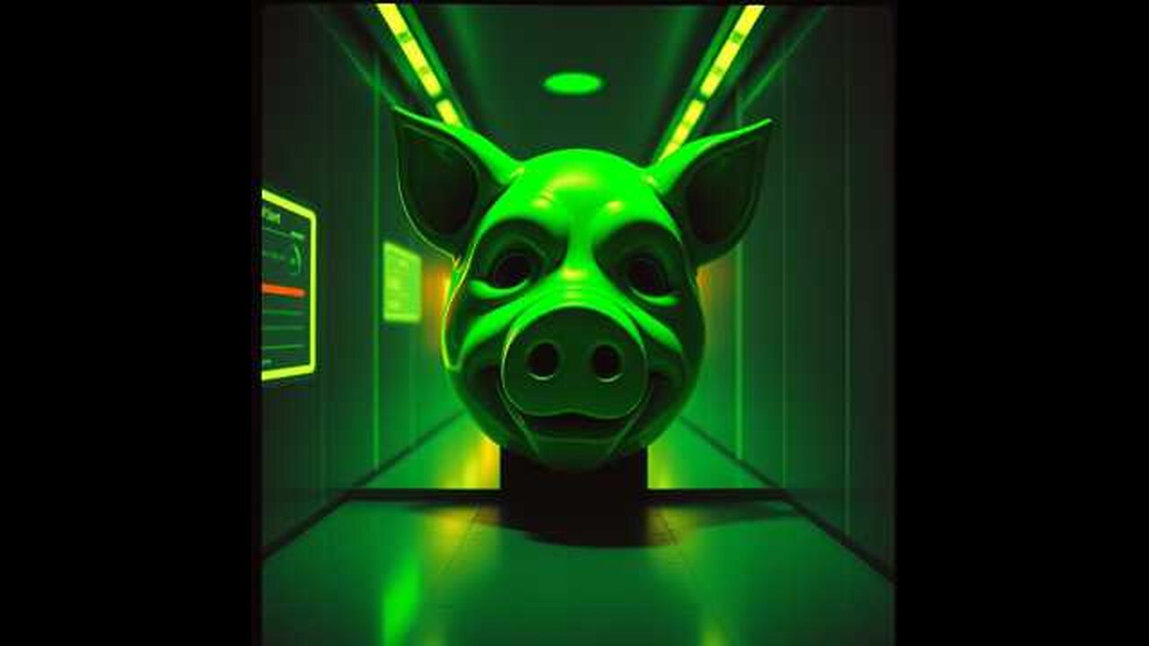 Spooky Green Piggy Streamer V2