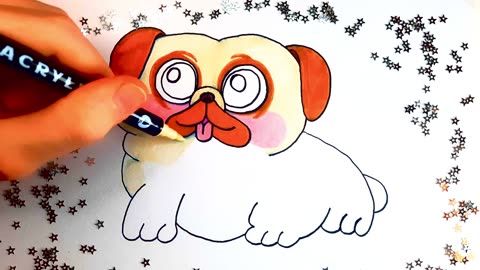 🐶Draw a Dreamy Bulldog 🐶 | Easy Kawaii Drawing