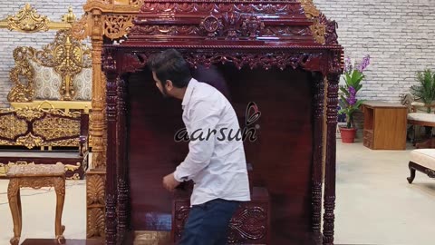 Walnut finish temple in teak wood