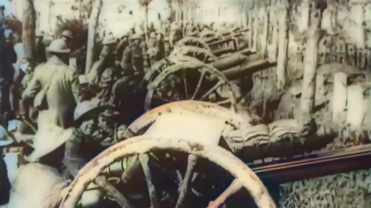 British forces advance rapidly with field artiller