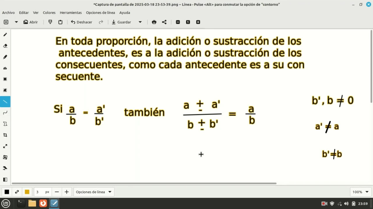 Proof on geometric proportions