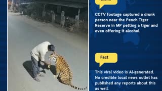 Viral ‘Drunk Man Petting Tiger in Pench’ Video Exposed as AI-Generated Fake